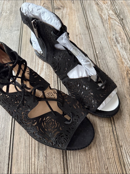 Vince Camuto Shoes - Vince Camuto Retana Suede leather Lace Up Wedge Sandal 9 wide